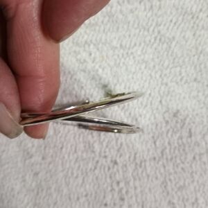 Silvertone hoop pierced earrings large